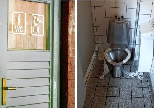Die Situation der öffentlichen Toiletten – wie hier im Salingarten – sorgt immer wieder für Ärger. Jetzt wurde auch über die Anlagen an den Badeseen diskutiert. Foto IMAGO / CHROMORANGE/Archiv