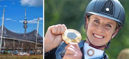 Die Stadt München, hier das Olympiastadion mit dem Fernsehturm im Hintergrund, will sich um die Olympischen Spiele 2036 oder 2040 bewerben. Die vierfache Olympiasiegerin Jessica von Bredow-Werndl aus Aubenhausen bei Tuntenhausen unterstützt den Plan. Fotos dpa/imago