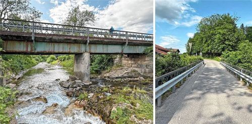Die Waschbrücke in Hohenaschau soll abgerissen und neu gebaut werden. Der Aschauer Gemeinderat diskutiert verschiedene Varianten. Fotos H. Reiter