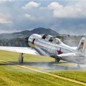 Notlandung eines Jagdflugzeugs