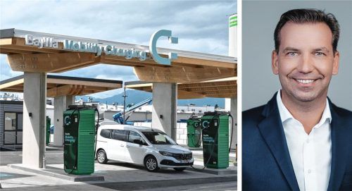 In Rosenheim eröffnet einer der größten Ladeparks im Deutschlandnetz. Was es damit auf sich hat, erklärt Christian Krüger, Geschäftsführer der BayWa Mobility Solutions. Foto Peter Schlecker/privat