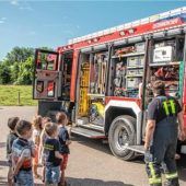 Wenn die Feuerwehr in den Kindergarten kommt