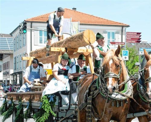 Spektakulär: der Festwagen der Greimhartinger.