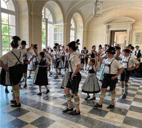 Spontanes Platteln im Schloss Herrenchiemsee. Foto re