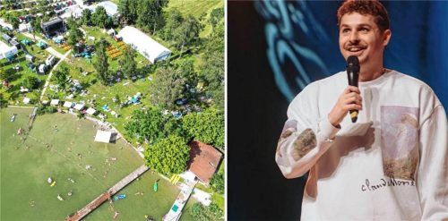 Stand-up-Comedian Fabian Lampert tritt bei der Obinger Festwoche im Strandbad auf. Foto re/Elisa Reuther