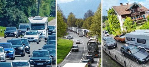 Staus auf der Autobahn, den Landstraßen, vor der Haustür. Die Region stöhnt unter dem Ausweichverkehr. Foto dpa/Ruprecht/Schönberner