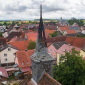 Blitzeinschlag am Kirchturm