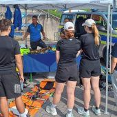 Trotz heißer Temperaturen starten 30 Interessierte bei der Sporttest-Challenge der Polizei