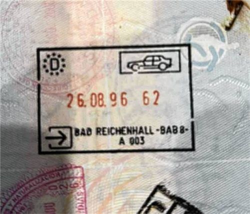 Am 26. August 1996 reiste Jordan Poutney über Bad Reichenhall nach Deutschland ein. Foto Privat