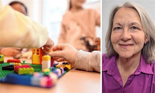 Bärbel Stöcker (66) aus Kolbermoor hat 40 Jahre lang im Bereich der Kindererziehung in Niedersachsen gearbeitet, unter anderem 20 Jahre lang als Kita-Leiterin. Foto dpa/Uli Deck, re