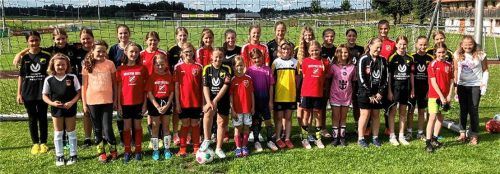 Bei einem Trainingsspiel konnten sich die C- und D-Juniorinnen schon mal kennenlernen. Foto re