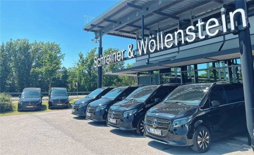 Bei Schreiner & Wöllenstein in Mühldorf am Inn können unter anderem auch V-Klassen geliehen werden – diese sind nicht nur ideal für Ausflüge, Urlaube und Sporterlebnisse, sondern vor allem auch für anspruchsvolle Geschäftsreisen und bequemen Shuttleservice. Foto Tobias Bornemisza.