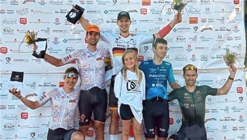 Das Podium in München mit dem Chiemgauer Daniel Schrag (2. von rechts).Foto re