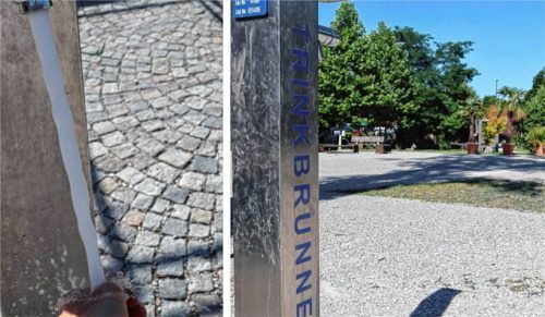 Der Trinkbrunnen am Wendelsteinpark in Prien. Weitere Brunnen könnten folgen. Foto Nägele