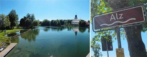 Die Alz und das Natur-Alzbad in Truchtlaching: Die Paddelsaison auf der Alz zwischen Seebruck und Altenmarkt ist eröffnet. Aufgrund des niedrigen Wasserstands ist heuer besondere Vorsicht geboten. Foto Birkhof