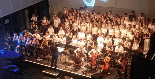 Die Gymnasiasten beeindruckten in den verschiedenen Formationen. Foto buxot