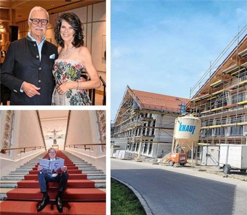 Die Hoteliers Dieter Müller und Ursula Schelle Müller (links oben) bauen in Grassau48 Mitarbeiter-Wohnungen (rechts). Tourismus-Experte Klaus Stöttner (links unten) hat eine klare Meinung dazu. Foto Collage Chiemgauhof/Rollitz/Weiser/Becker