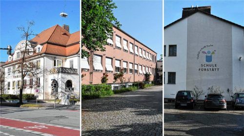 Die Rosenheimer Grundschulen wie (von links) die Prinzregentenschule, die Grundschule Pang oder auch die Schule in Fürstätt werden ab dem Schuljahr 2026/27 neu geordnet. Fotos Schlecker