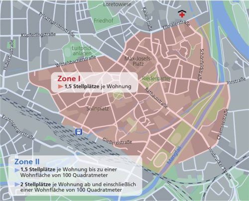 Die Zonenaufteilung der neuen Stellplatzsatzung. Klinger