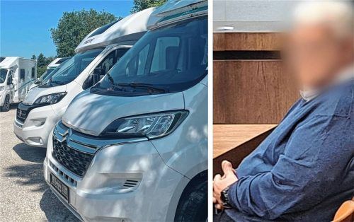 Friedhof der Camper-Träume: Wohin das Geld floss, das Siegfried H. mit seinem windigen FlexiCamper-Geschäftsmodell einsammelte, ließ sich auch am dritten Verhandlungstag nicht klären. Foto Kirchner/Weiser