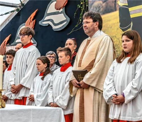 Gemeindereferent Tobias Gaiser beim Fest 120 Jahre Trachtenverein D‘Hochlandler in Söllhuben.Foto Kirchner