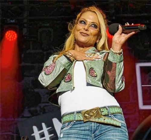 Glitzer, Strass und eine Wahnsinns-Stimme: Insgesamt vier verschiedene Outfits hatte Superstar Anastacia in Rosenheim im Gepäck. Schon bevor die Sängerin überhaupt die Bühne betrat, wurde gekreischt und geschrien. Fotos huber