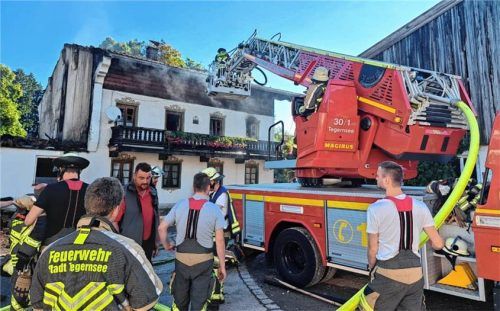 Großbrand in Hundham bei Fischbachau – der Morgen danach. Foto Hadersbeck