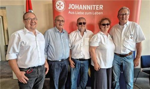 Gründungsmitglieder, ohne die es den Ortsverband Wasserburg, heute sogar zuständig für Oberbayern Südost, nicht geben würde: (von links) Günther Bauer, Mathias Horn, Helmut Zaschka, Nicole Bauer und Josef Kerschl.