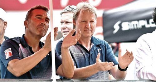 Hoffen wieder auf viel Applaus für ihr Team: die Sechziger-Macher Wolf-Dieter Dörfler (links) und Thomas Detterbeck.Foto Hans-Jürgen Ziegler