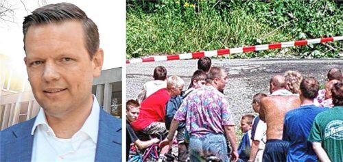 Oberstaatsanwalt Rainer Vietze (links) äußert sich zu Gaffer-Zwischenfällen wie am vergangenen Juni-Wochenende in Seeon-Seebruck. (rechts: Symbolfoto). Fotos  Staatsanwaltschaft Traunstein/dpa