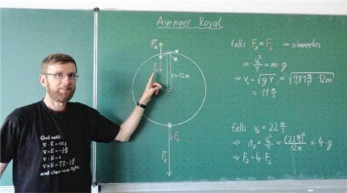 Physiklehrer Stefan Christlmeier vom Waldkraiburger Gymnasium hat sich einmal näher angeschaut, welche Kräfte auf den Körper wirken.