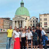 Stolzes Finale am Markusplatz in Venedig