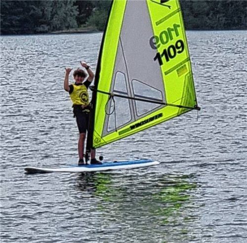 Windsurfer Chris Bierwag holt in Nordrhein-Westfalen seinen ersten Regatta-Sieg.Foto Privat
