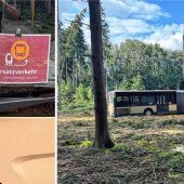 Schienenersatzverkehr endet plötzlich im Wald