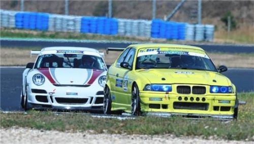 Andreas Rehwald mit dem brt BMW M3 E36 beim HistoCup-Wochenende am Pannonia Ring.Foto brt Automotive AG
