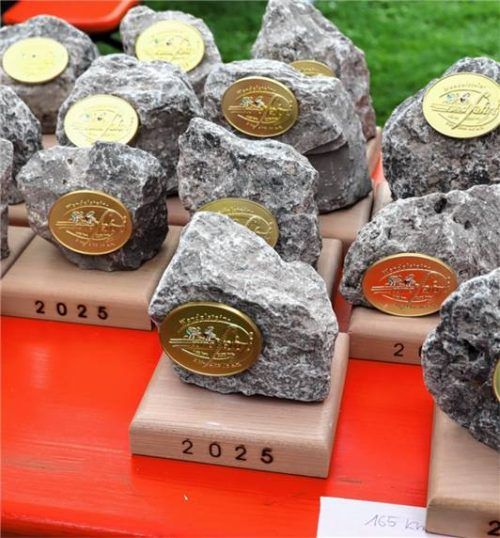 Begehrtes Sammlerobjekt waren erneut die „Miniwendelsteine“ mit Plakette.