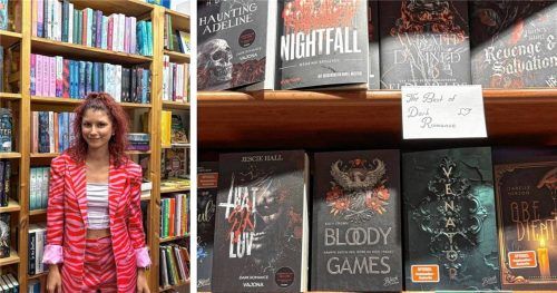 Dark Romance-Bücher werden derzeit gehypt und kritisiert: Rebekka Lechner von der Rosenheimer Buchhandlung Beer ist dafür, dass Minderjährige das Genre noch nicht lesen. Foto Hannah Mayer