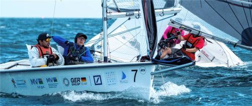 Das Team „Inklusion dynamic“ mit Felipe Fauner (rechts) und Alexander Neufang startete für den Segelclub Prien Chiemsee (SCPC). Foto SCPC