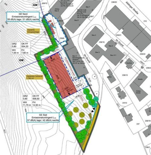 Die Grafik zeigt den Standort der neuen Halle. Foto re