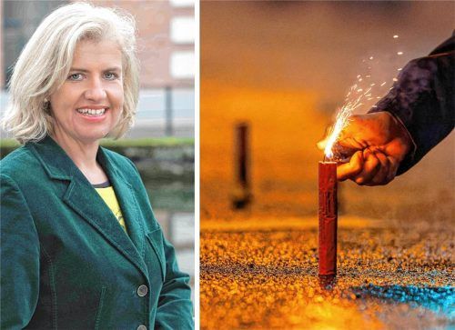 Die Grünen-Fraktion im Kolbermoorer Stadtrat, hier Fraktionssprecherin Andrea Rosner, würde gerne zusätzliche Böllerverbotszonen im Stadtgebiet einrichten. Foto IMAGO/Marius Schwarz, re