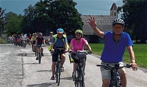 Die „radelnde Bürgerversammlung“ muss sich ans Wetter anpassen. Foto RE