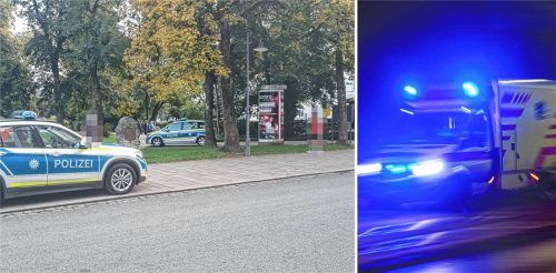Im Rosenheimer Salingarten (Symbolbild) wurde ein Mann (39) nach einem Gerangel am Freitagabend niedergestochen. Foto Montage: re/dpa/picture alliance/Robert Michael