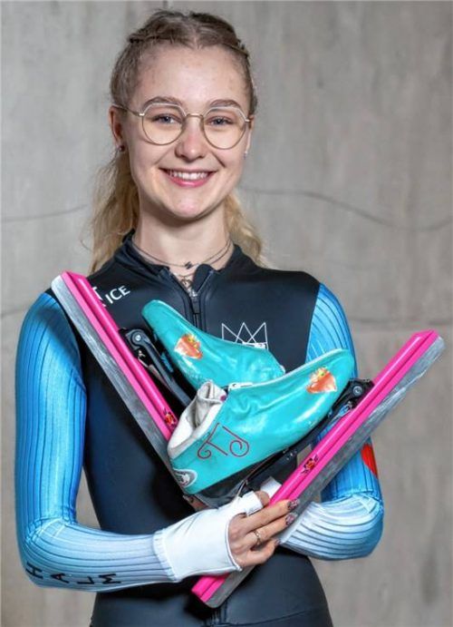 Maira Jasch nutzte das Inzeller Sommereis ausgiebig und konnte sich gut steigern.Foto Ernst Wukits