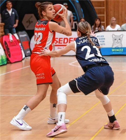 Manuela Scholzgart (links) spielt auch in der kommenden Saison für den TSV Wasserburg.Foto Stefan Bodmeier