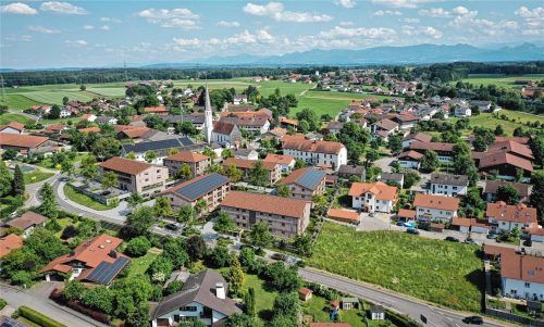 So soll die neue Ortsmitte in Ostermünchen zukünftig aussehen. Foto Moka-Studio