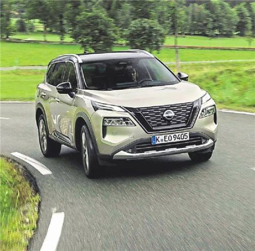 Stromversorgung an Bord: Dank e-Power-Antrieb fährt der Nissan X-Trail elektrisch und tankt Benzin. Foto Nissan