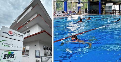 Über sieben Millionen Euro Defizit haben die Stadtwerke Mühldorf 2022 gemacht. Stadträte treibt jetzt die Sorge um die Finanzierung eines neuen Hallenbads um. Foto  Honervogt