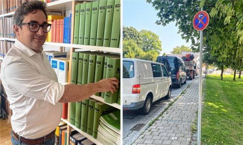 Viel befahren ist die Thürhamer Straße (rechts). Insbesondere an der Kreuzung mit der Ellmosener Straße kommt es immer wieder zu Rückstaus. Für Raphael Stanke und seine „Parteifreien Bad Aibling“ ist die Verkehrsentwicklung in der Stadt daher ein besonders wichtiges Thema. Fotos Kotter