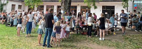 Wildes Treiben beim Sommerfest der Kindertagesstätte „Vergissmeinnicht“. Foto re