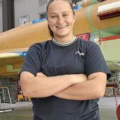 Die Flugtechnikerin für Eurofighter